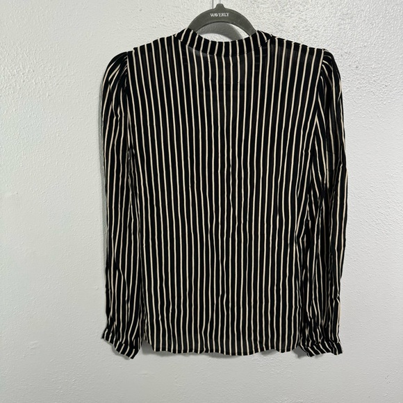 Reformation Arlington blouse black striped small - Picture 8 of 8